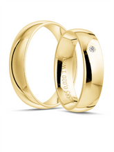 Klassische Trauringe in Gelbgold, Brillanten, 333er Gold, 375er Gold, 585er Gold, 750er Gold