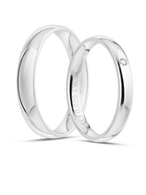 Klassische Trauringe in Weißgold