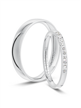 Klassische Trauringe in Weißgold