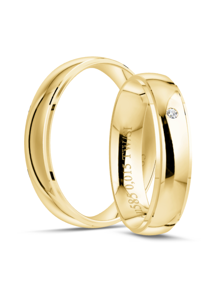 Klassische Trauringe in Gelbgold