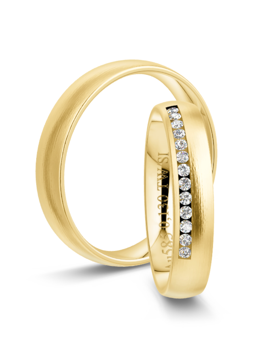 Klassische Trauringe in Gelbgold