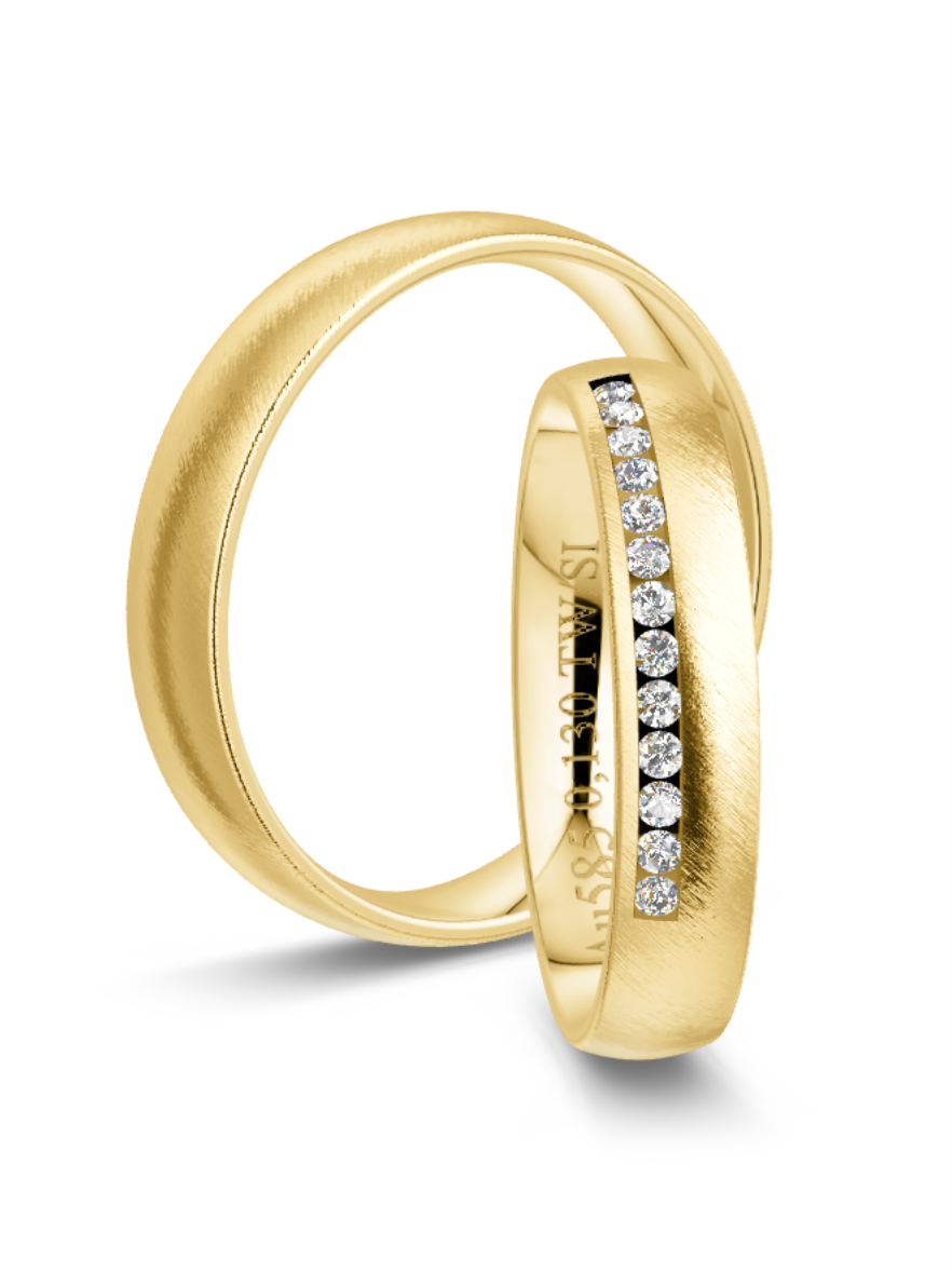 Klassische Trauringe in Gelbgold