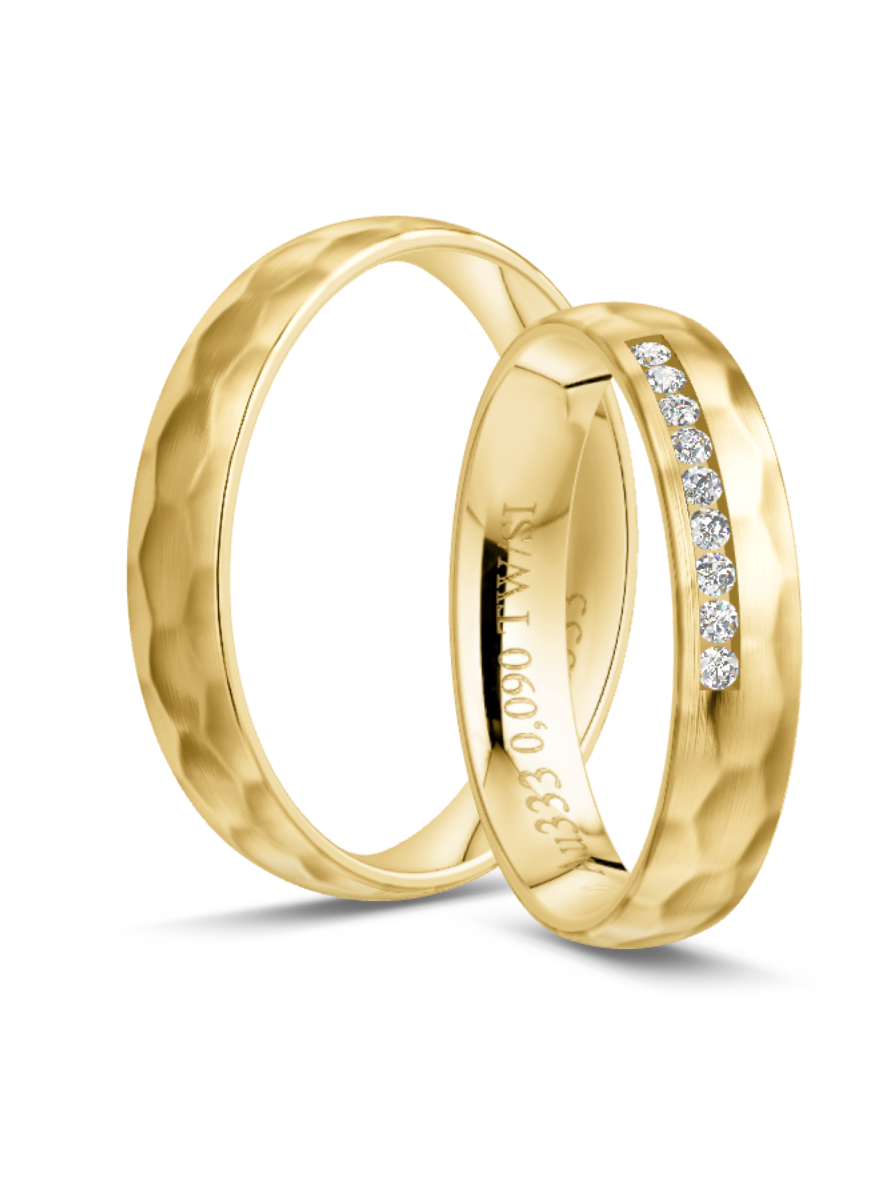 Klassische Trauringe in Gelbgold